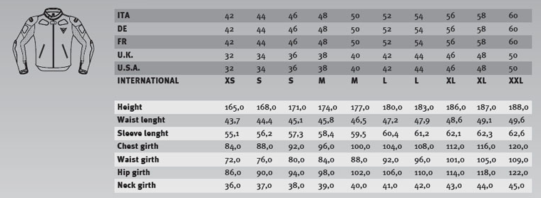 Dainese Boots Size Chart