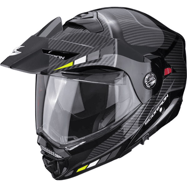 Obrazek kasku motocyklowego adventure Scorpion ADX-2 czarny carbonowy