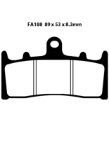 Klocki hamulcowe EBC FA188HH 89 x 53 x 8.3mm NA PRZÓD