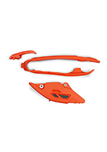 Komplet ślizg+prowadnica łańcucha UFO do KTM SX/SXF(SX-F) 125/250/300/350/450F (23-) czarna