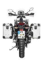 Zestaw: kufry boczne z anodowanego aluminium srebrne Zega Evo X + stelaże czarne Touratech Yamaha Tenere 700 / World Raid (2 x 38L)