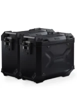 Zestaw: kufry boczne TRAX ADV + stelaże PRO SW-Motech Yamaha Tracer 9/ GT/ GT+ (24-) czarne [poj.: 2 x 45 L]