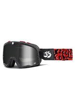 Gogle motocyklowe 100% Barstow szybką lustrzaną czarno-czerwone