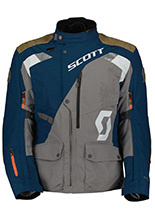 Kurtka motocyklowa tekstylna Scott Dualraid Dryo niebiesko-szara