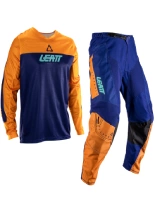 Zestaw offroadowy dziecięcy: bluza i spodnie Leatt Moto 3.5 Junior/ Mini pomarańczowo-niebieski