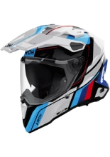 Kask integralny Airoh Commander II Skip biało-czarno-niebieski, połysk