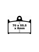 Klocki hamulcowe EBC FA145HH 70 x 55.5 x 8mm NA PRZÓD