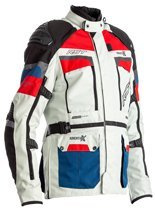 Kurtka motocyklowa tekstylna Rst Pro Series Adventure-X CE biało-czerwono-niebieska