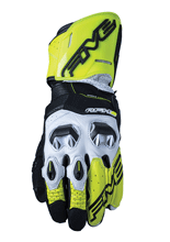 Rękawice motocyklowe skórzane Five RFX2 Race biało-żółte
