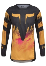 Bluza enduro dziecięca Fox 180 Kairos czarno-pomarańczowa