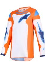 Bluza cross dziecięca Alpinestars MX Fluid Grid pomarańczowo-biało-niebieska