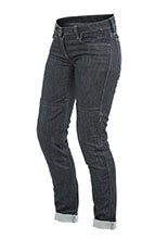 Jeansy motocyklowe damskie Dainese Denim Slim Lady Tex niebieskie