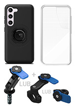 Zestaw na motocykl: etui MAG na telefon Samsung Galaxy S23 (magnetyczne), wodoodporny pokrowiec MAG oraz mocowanie Quad Lock