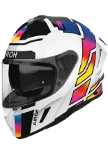 Kask integralny Airoh Spark 2 Lively Rainbow biało-niebiesko-różowy połysk