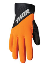 Rękawice cross Thor Spectrum Cold Weather fluo pomarańczowo-czarne