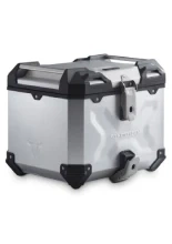 Zestaw: kufer centralny srebrny TRAX ADV + stelaż Adventure-rack SW-Motech Yamaha Tracer 9/ GT/ GT+ (24-) [poj.: 38 L]