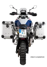 Zestaw: kufry boczne srebrne "And-S" Zega Evo + stelaże czarne Touratech BMW F 900 GS (24-) [poj.: 38+45l]