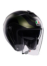 Kask otwarty AGV Irides Sakai zielono-czarny matowy