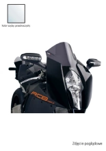 Szyba motocyklowa sportowa Puig Z-Racing KTM 1190 RC8 (08-10)/ R (09-15) przeźroczysta