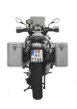 Zestaw: kufry boczne srebrne Zega Mundo + stelaże czarne Touratech BMW R1250GS/Adventure / R1200GS/Adventure (31+38L)