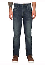 Jeansy motocyklowe Modeka Finn Mono niebieskie sprane