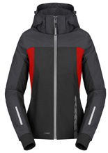 Bluza motocyklowa damska Spidi Hoodie H2Out II czarno-szaro-czerwona