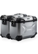 Zestaw: kufry boczne TRAX ADV + stelaże PRO SW-Motech Ducati Multistrada V4/ S/ Pikes Peak (24-) srebrne [poj.: 2 x 45 L]