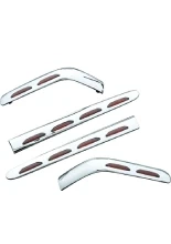 Zestaw listw ozdobnych z oświetleniem LED bagażnika Kuryakyn Honda GL 1800 Goldwing (01-10) srebrne [4 sztuki]