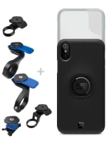 Zestaw rowerowy: etui na telefon iPhone X / XS + pokrowiec przeciwdeszczowy + mocowanie Quad Lock