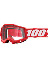 Gogle motocyklowe 100% Accuri 2 Red z przezroczystą szybką, czerwone