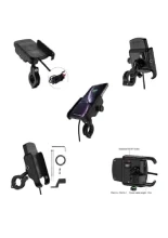 Uchwyt motocyklowy na telefon Biketec z ładowarką indukcyjną, montowany na kierownicę/ lusterko czarny [Typ: R9W-METAL]