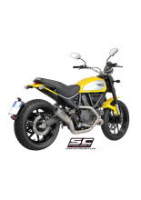 Pełny układ wydechowy SC-Project 2-1, CR-T Titanium / Carbon (Slip-on) - Ducati Scrambler 800 [15-16]