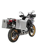 Zestaw: kufry boczne srebrne Zega Mundo + stelaże srebrne Touratech BMW F850GS/ Adventure/ F750GS/ F900GS Adventure/ F800GS (24-) (38+45L)