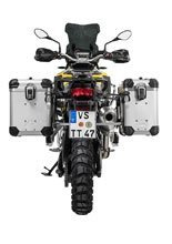 Zestaw: kufry boczne z anodowanego aluminium srebrne "And-S" Zega Evo + stelaże srebrne Touratech BMW F850GS/ Adventure/ F750GS/ F900GS Adventure/ F800GS (24-) (38+45L)