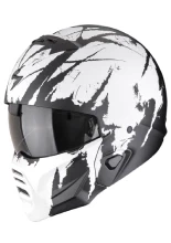 Kask modułowy Scorpion Exo-Combat II Marauder czarno-biały matowy