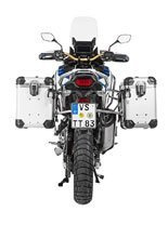 Zestaw: kufry boczne z anodowanego aluminium srebrne "And-S" Zega Evo + stelaże srebrne Touratech Honda CRF1100L Africa Twin (22-)/ Adventure Sports (38+45L)