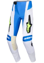 Spodnie cross Alpinestars MX Techstar Knif biało-niebieskie-fluo