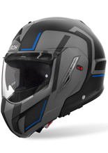 Kask szczękowy Airoh Mathisse II Genius czarno-szaro-niebieski