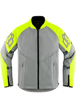 Kurtka motocyklowa tekstylna Icon Mesh AF szary-fluo