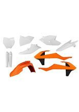Pełny zestaw plastików Acerbis KTM pomarańczowo-biały modele SX/ SX-F