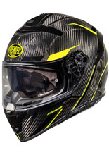 Kask integralny Premier Devil Carbon STY czarno-żółty