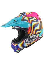 Kask enduro Arai MX-V Evo Stream niebiesko-biało-różowy