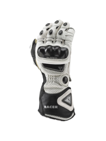 Rękawice motocyklowe damskie Racer High Racer białe