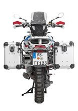 Zestaw: kufry boczne z anodowanego aluminium srebrne "And-S" Zega Evo + stelaże srebrne Touratech BMW R1200GS (-12)/R1200GS Adventure (-13) (38+45L)