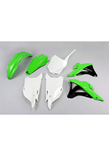 Komplet plastików UFO do Kawasaki KX 85 (14-21) zielono-biało-czarny