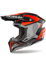 Kask enduro Airoh Aviator 3 Saber pomarańczowo-szary