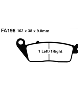 Klocki hamulcowe EBC FA196V 102 x 38 x 9.8mm NA TYŁ