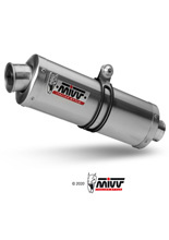 Tłumik motocyklowy Slip-On Line High (Oval) MIVV do Kawasaki ZX-10R (04-05) srebrny