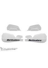 Osłony dłoni Barkbusters VPS z regulowanymi deflektorami, białe + zestaw montażowy BMW G 650 X Challenge, Country, Moto (07-11)