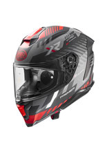 Kask integralny Premier Hyper XR92BM czarno-szaro-czerwony matowy